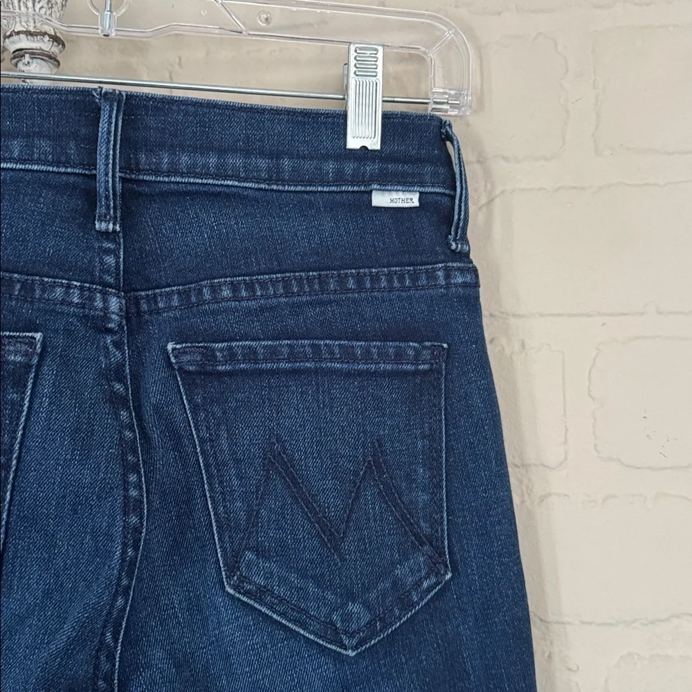 MOTHER Denim jeans the insider crop step gray movin on up stretch blue - Picture 5 of 10